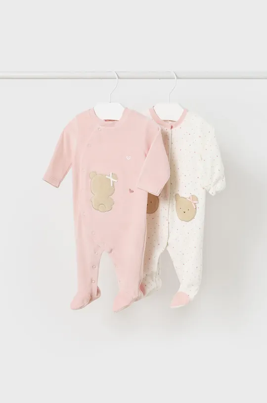 różowy Mayoral Newborn pajacyk niemowlęcy (2-pack) Dziewczęcy