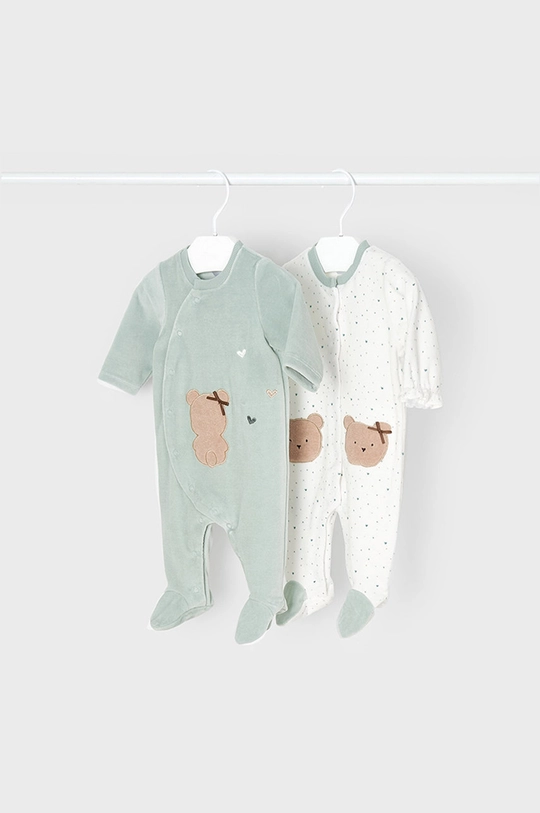 Mayoral Newborn Φόρμες με φουφούλα μωρού (2-pack) πράσινο