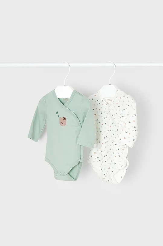 zielony Mayoral Newborn body bawełniane niemowlęce (2-pack) Dziewczęcy