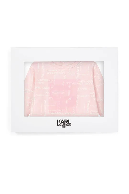 rózsaszín Karl Lagerfeld baba ujjatlan rugdalózó