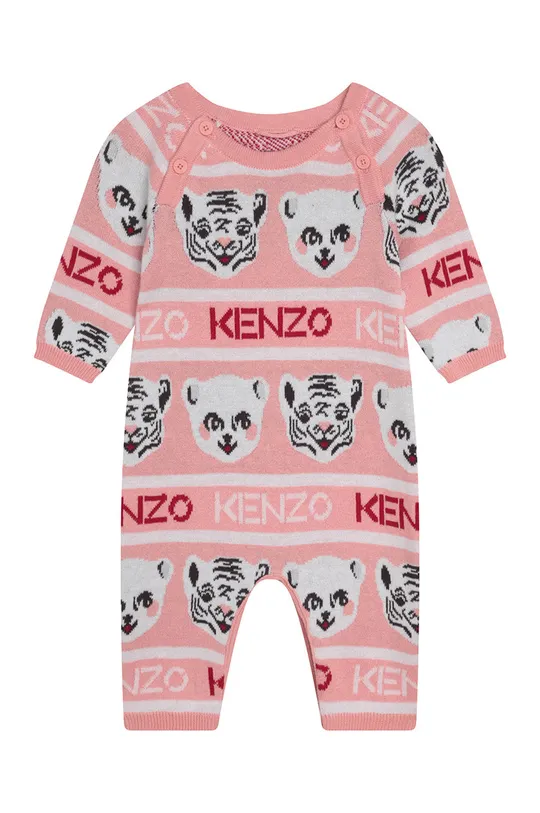рожевий Kenzo Kids Дитячі бавовняні повзунки + czapeczka Для дівчаток