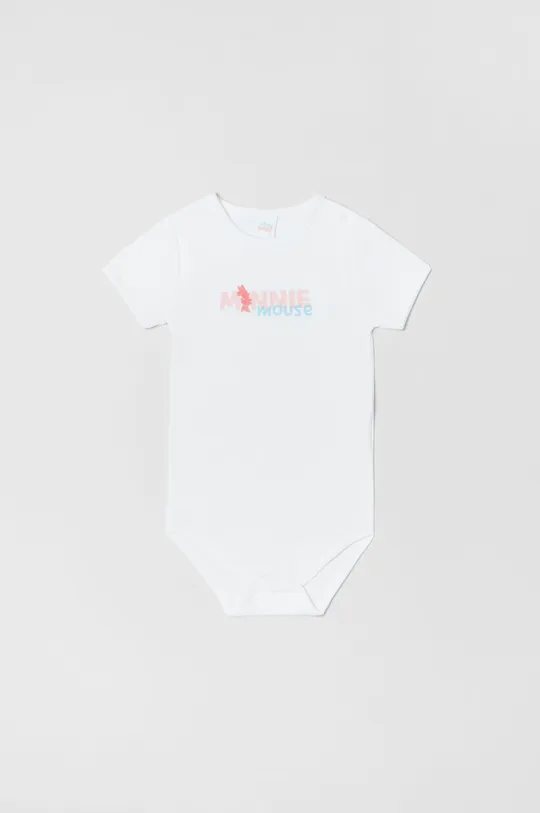OVS body bawełniane niemowlęce (2-pack) biały