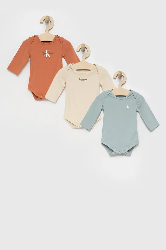 viacfarebná Body pre bábätká Calvin Klein Jeans 3-pak Detský