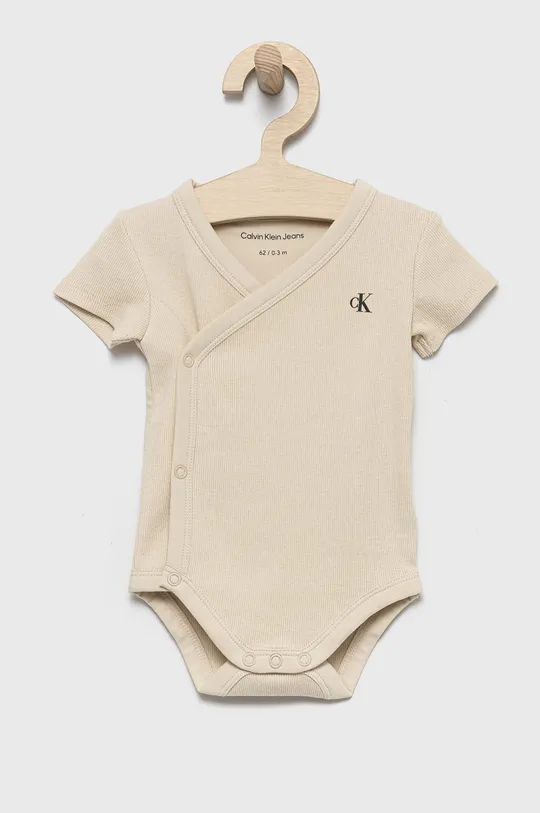 бежевый Calvin Klein Jeans Боди для младенцев Детский