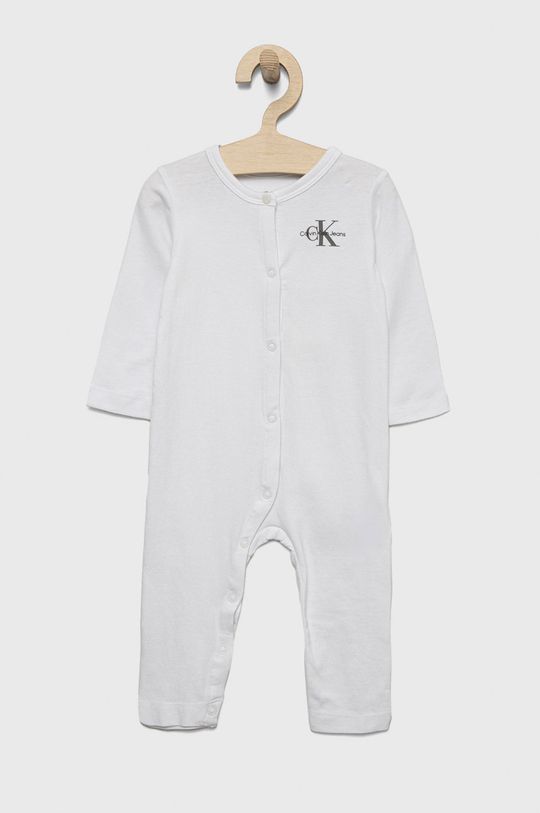 biały Calvin Klein Jeans pajacyk niemowlęcy Dziecięcy