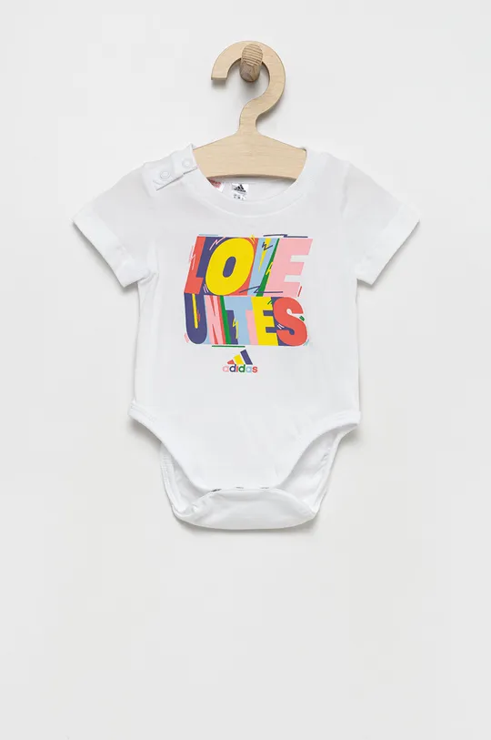 biela adidas Bavlnené body pre bábätká Detský