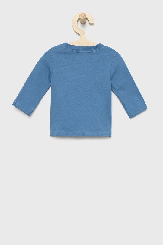 Detská bavlnená košeľa s dlhým rukávom Guess modrá