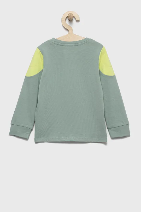Detská bavlnená košeľa s dlhým rukávom Guess zelená