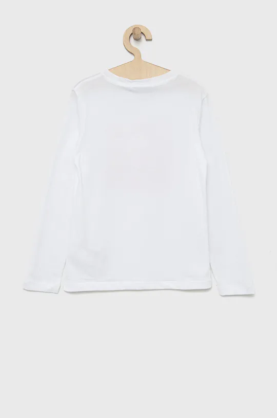 Dječja pamučna majica dugih rukava Calvin Klein Jeans bijela