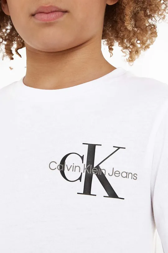 Otroška bombažna majica z dolgimi rokavi Calvin Klein Jeans Fantovski