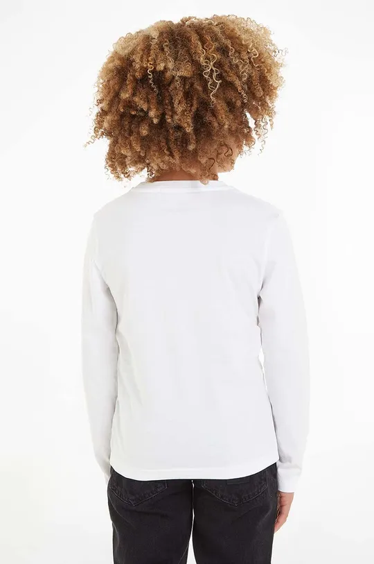 Otroška bombažna majica z dolgimi rokavi Calvin Klein Jeans
