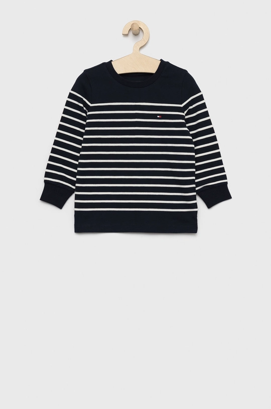 granatowy Tommy Hilfiger longsleeve bawełniany dziecięcy Chłopięcy