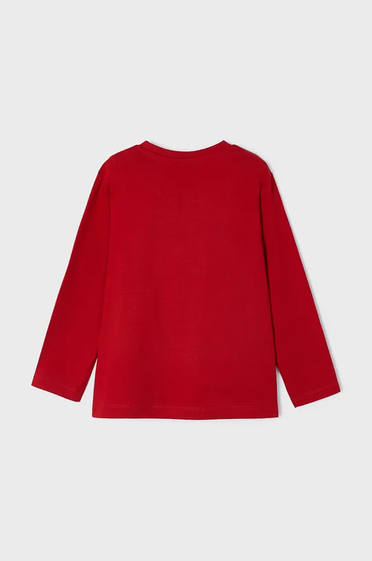 Detská bavlnená košeľa s dlhým rukávom Mayoral červená