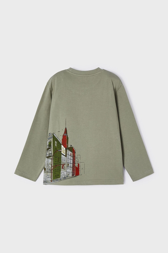 Mayoral longsleeve bawełniany dziecięcy zielony