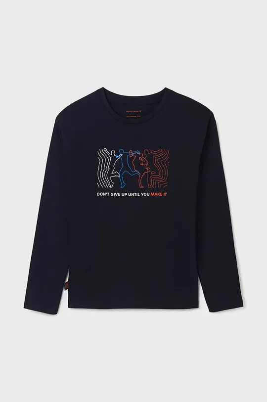 Mayoral longsleeve bawełniany dziecięcy granatowy