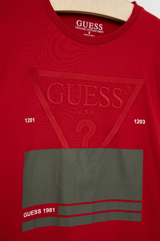 Guess longsleeve bawełniany dziecięcy 100 % Bawełna