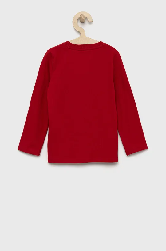 Detská bavlnená košeľa s dlhým rukávom Guess červená