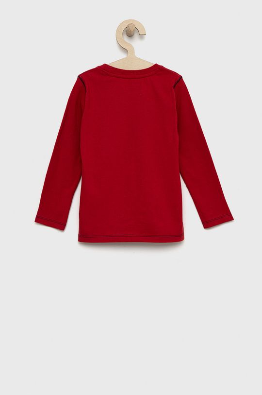 Детска блуза с дълги ръкави Guess червен
