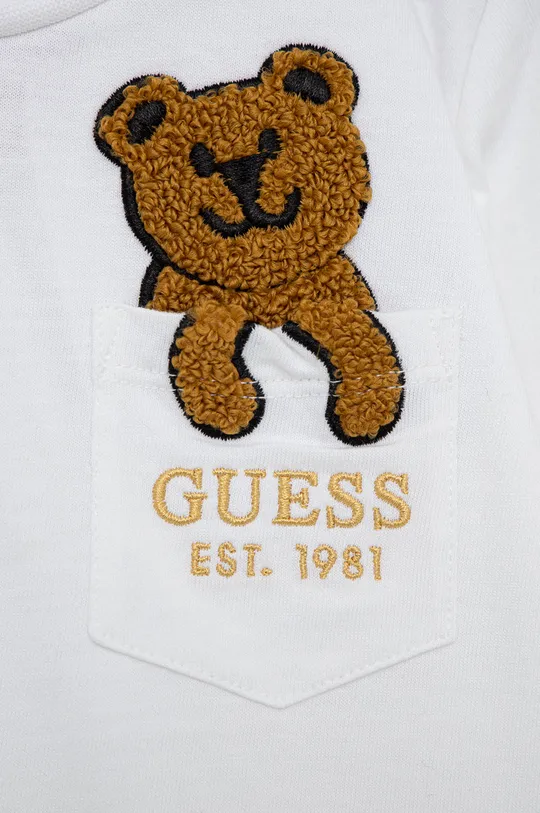 Detská bavlnená košeľa s dlhým rukávom Guess  100% Bavlna