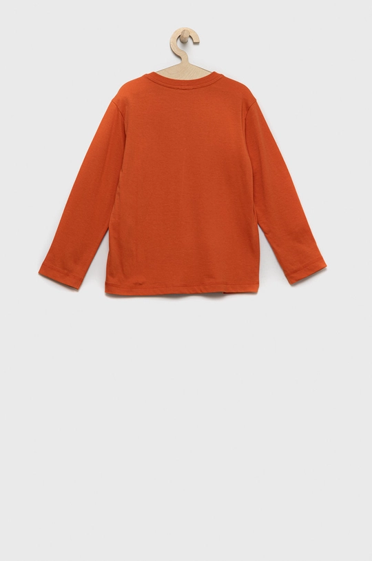 United Colors of Benetton longsleeve bawełniany dziecięcy pomarańczowy