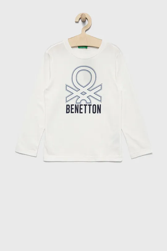 λευκό Παιδικό βαμβακερό μακρυμάνικο United Colors of Benetton Για αγόρια