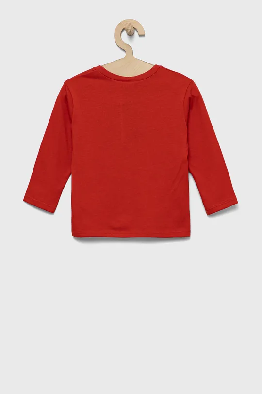 Detská bavlnená košeľa s dlhým rukávom United Colors of Benetton červená