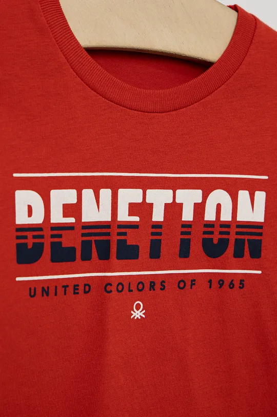 Detská bavlnená košeľa s dlhým rukávom United Colors of Benetton  100% Bavlna