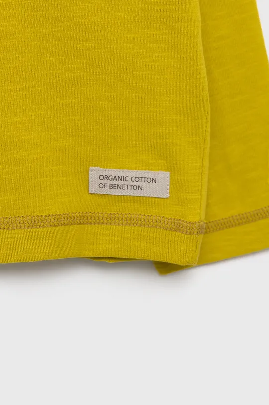 Otroška bombažna majica z dolgimi rokavi United Colors of Benetton  100% Bombaž