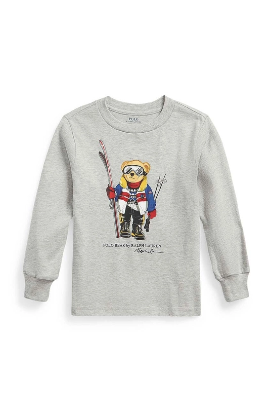 szary Polo Ralph Lauren longsleeve bawełniany dziecięcy Chłopięcy