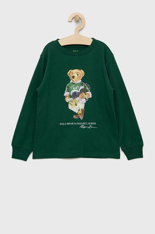 Polo Ralph Lauren longsleeve bawełniany dziecięcy zielony
