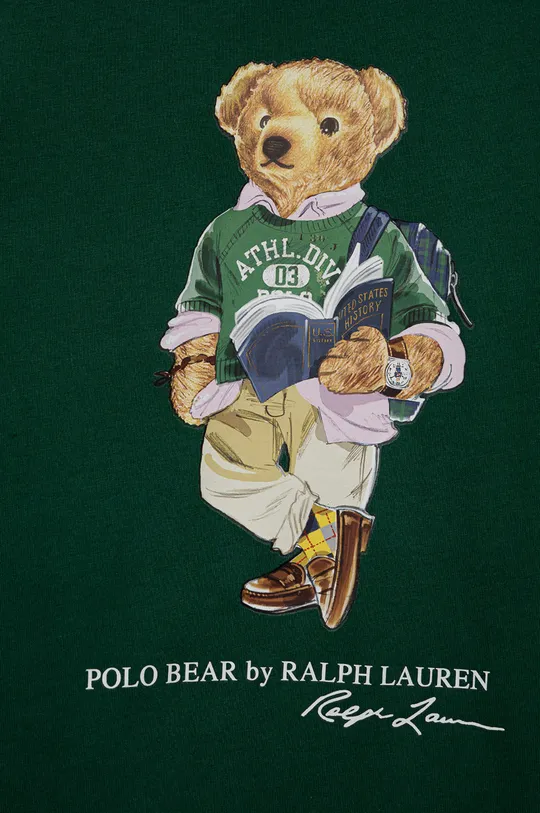 Dječja pamučna majica dugih rukava Polo Ralph Lauren zelena