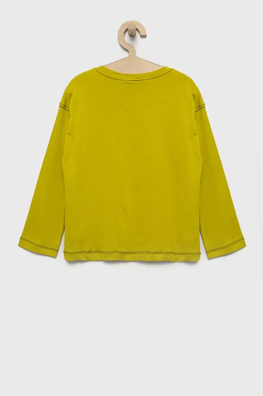 Detská bavlnená košeľa s dlhým rukávom Sisley zelená