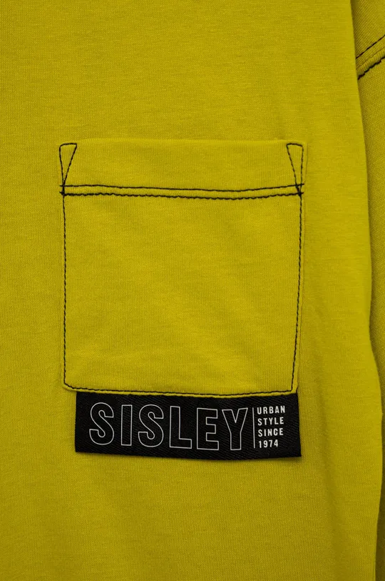 Dječja pamučna majica dugih rukava Sisley  100% Pamuk