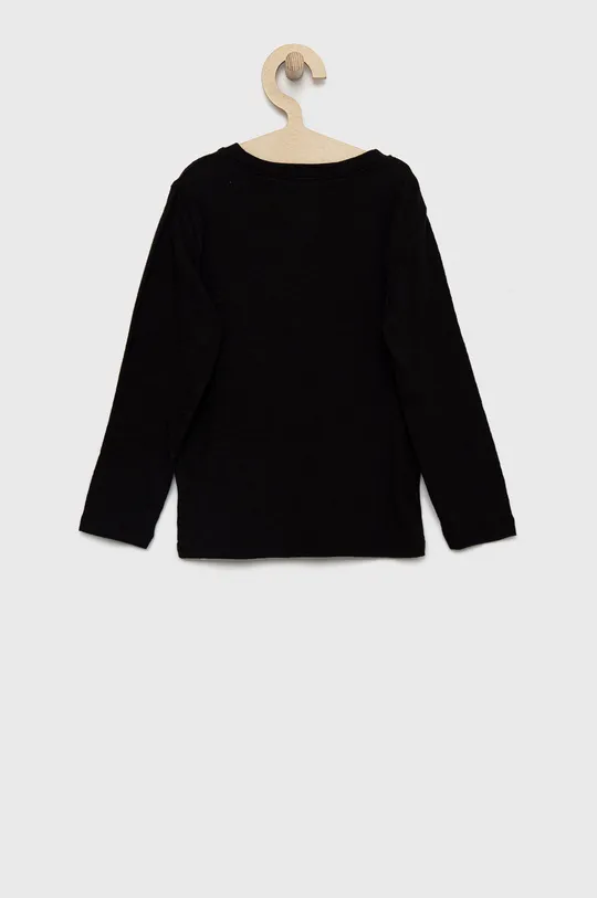 Detská bavlnená košeľa s dlhým rukávom GAP čierna