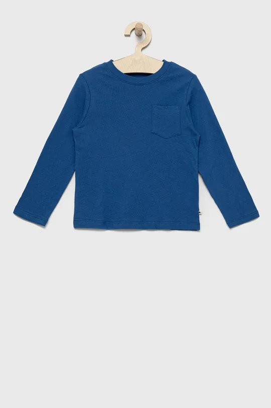 modrá Detská bavlnená košeľa s dlhým rukávom GAP