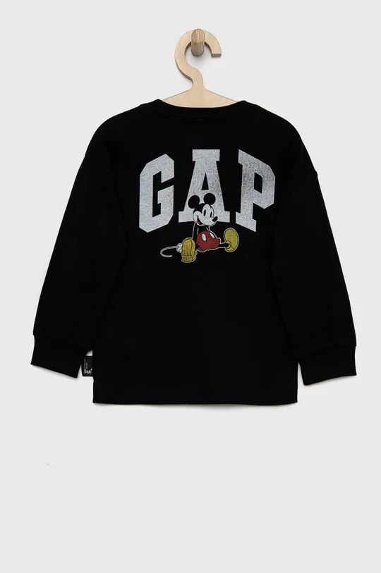 GAP longsleeve bawełniany dziecięcy czarny