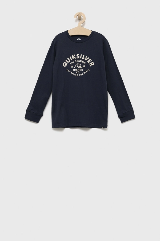 granatowy Quiksilver longsleeve bawełniany dziecięcy Chłopięcy