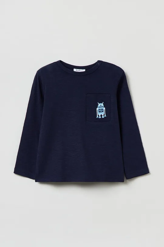 námořnická modř Dětská bavlněná košile s dlouhým rukávem OVS Chlapecký