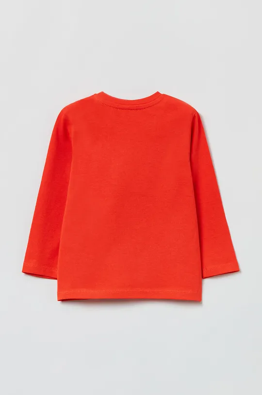 Detská bavlnená košeľa s dlhým rukávom OVS oranžová