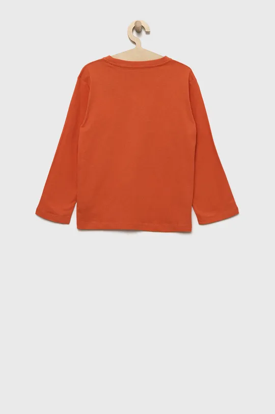 Detská bavlnená košeľa s dlhým rukávom Tom Tailor oranžová