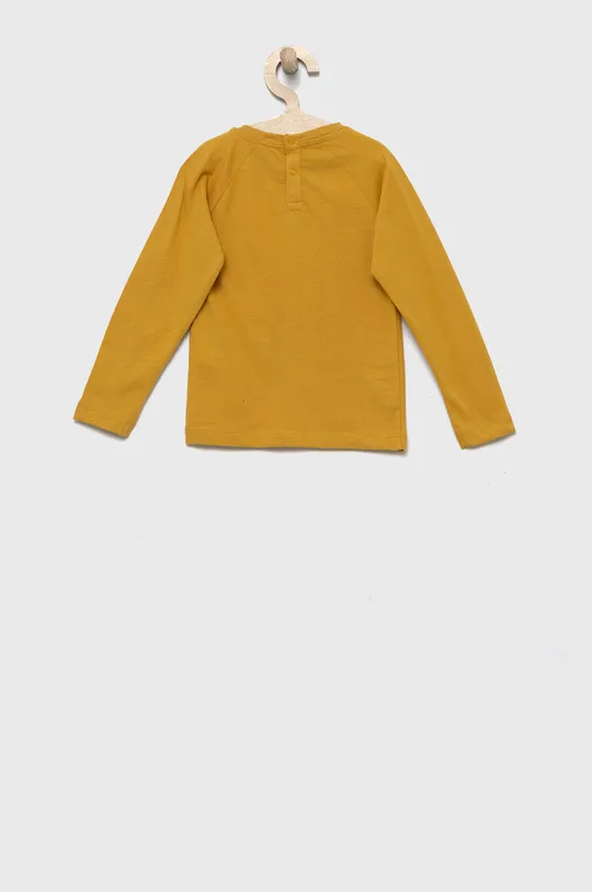 Otroška bombažna majica z dolgimi rokavi zippy rumena