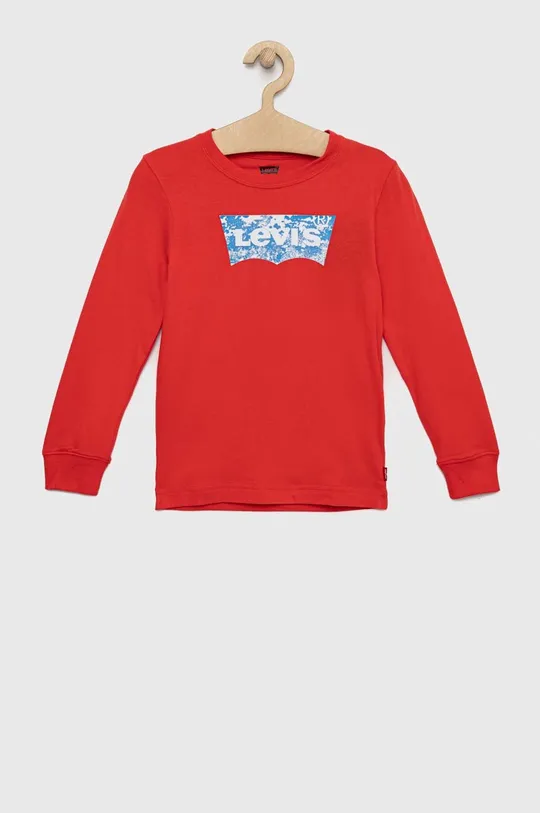 κόκκινο Παιδικό βαμβακερό μακρυμάνικο Levi's Για αγόρια