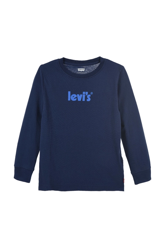 granatowy Levi's longsleeve bawełniany dziecięcy Chłopięcy