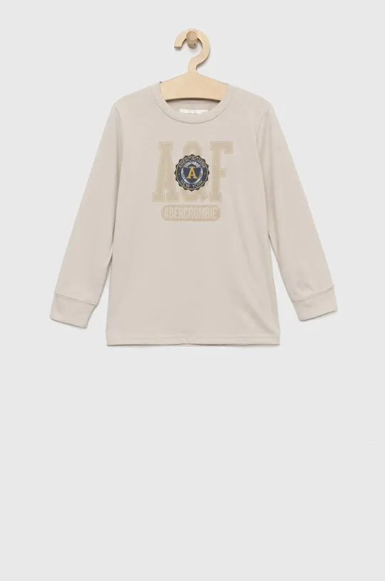 beżowy Abercrombie & Fitch longsleeve dziecięcy Chłopięcy