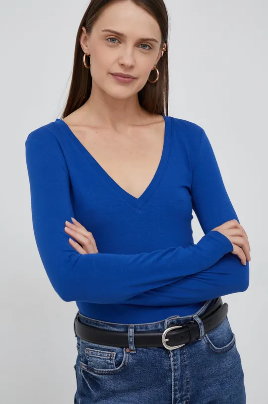 modrá Tričko s dlhým rukávom Vero Moda Dámsky