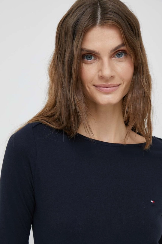 granatowy Tommy Hilfiger longsleeve bawełniany