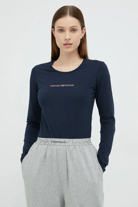 mornarsko plava Majica dugih rukava Emporio Armani Underwear Ženski
