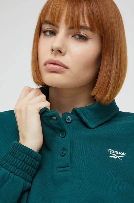 πράσινο Βαμβακερή μπλούζα Reebok Classic Γυναικεία