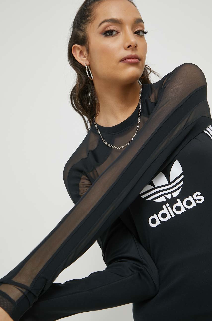 Лонгслив adidas Originals женский цвет чёрный | ANSWEAR.ua