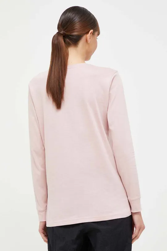 Βαμβακερή μπλούζα με μακριά μανίκια Columbia ροζ